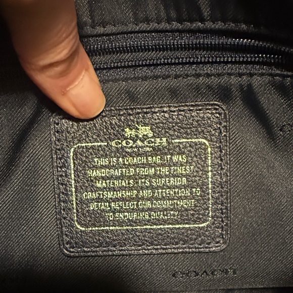 Coach Navy Crossbody Bag with Silver Studs - Picture 3 of 5